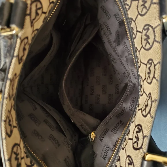 Michael Kors Monogrammed Canvas Handbag - Picture 5 of 16